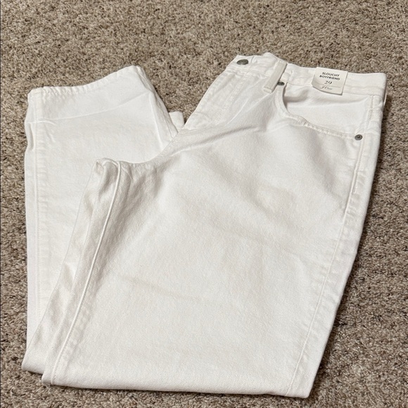 J. Crew Slouchy Boyfriend Jeans in Crisp White NWT - Picture 1 of 7